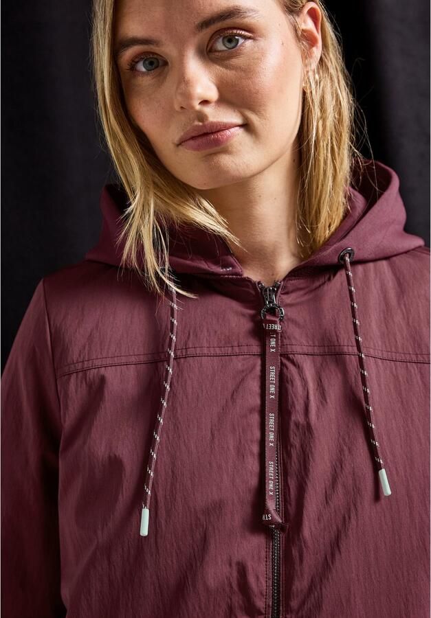 STREET ONE Blouson lang met afneembare capuchon met tunnelkoord