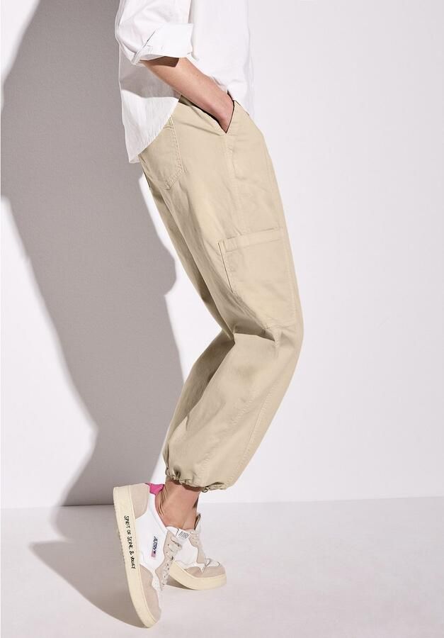 STREET ONE Cargobroek met rijgkoord onder aan de pijpen - Foto 2