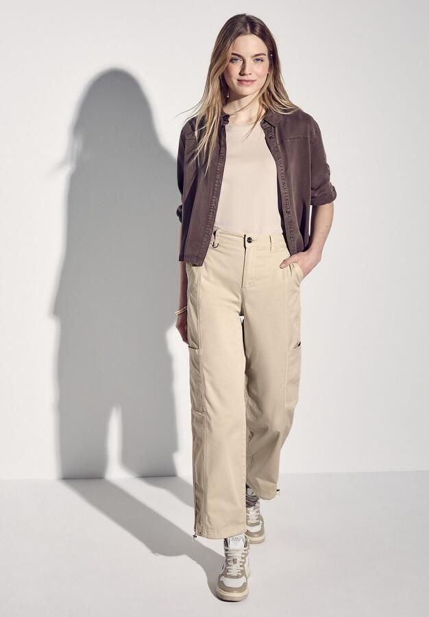 STREET ONE Cargobroek met rijgkoord onder aan de pijpen - Foto 5