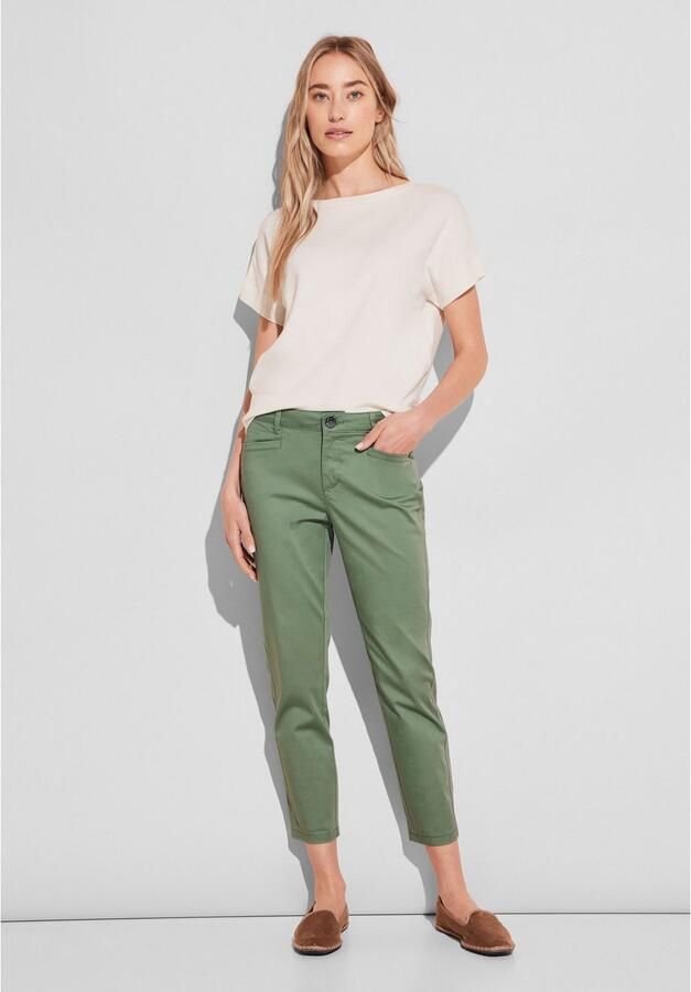 STREET ONE Chino in satijn-look