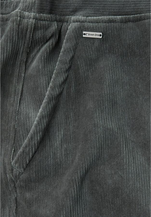 STREET ONE Cordbroek met stretch en zijdelingse zakken