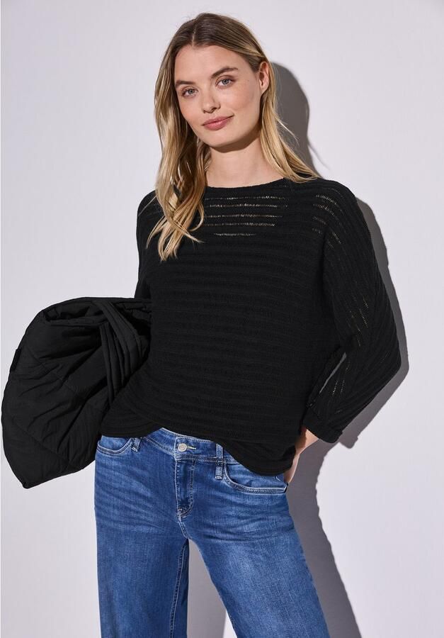 STREET ONE Gebreide trui met boothals - Foto 2