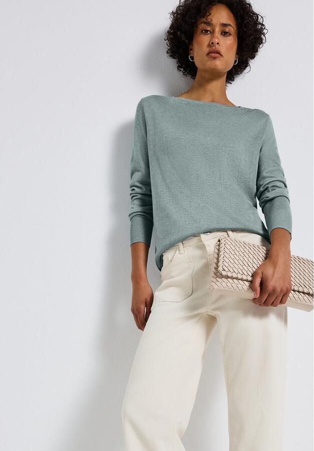 STREET ONE Gebreide trui met boothals