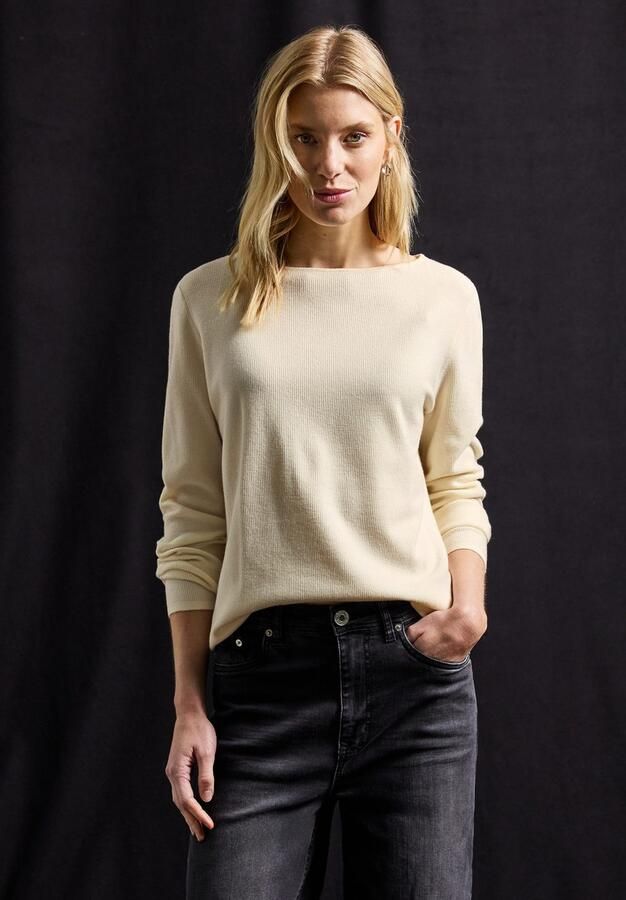 STREET ONE Gebreide trui met boothals - Foto 3