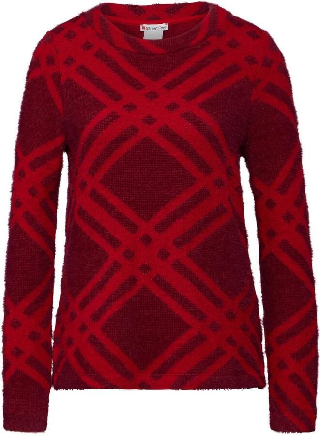 STREET ONE Gebreide trui Met geruit patroon
