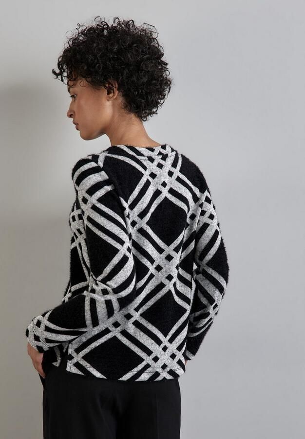 STREET ONE Gebreide trui Met geruit patroon - Foto 4