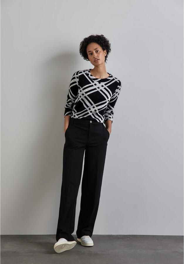 STREET ONE Gebreide trui Met geruit patroon - Foto 3