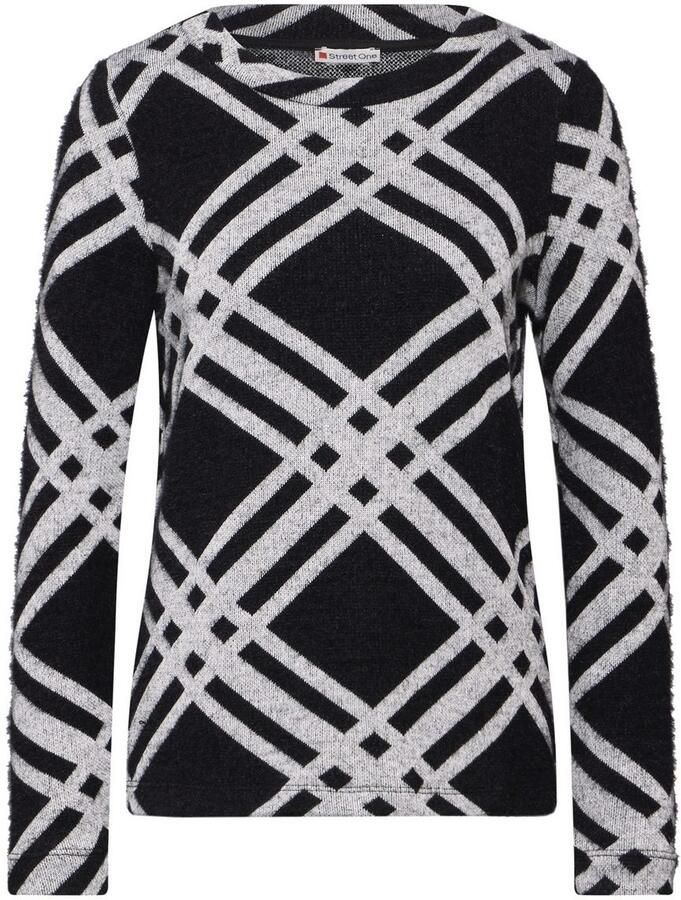 STREET ONE Gebreide trui Met geruit patroon