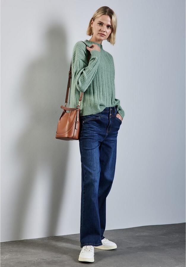 STREET ONE Gebreide trui met ribstructuur - Foto 4