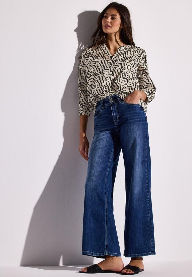 STREET ONE Gedessineerde blouse met tape-details en grafisch patroon - Foto 5