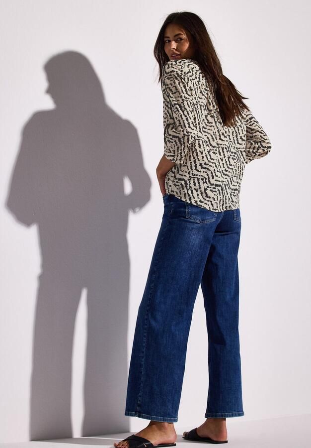 STREET ONE Gedessineerde blouse met tape-details en grafisch patroon - Foto 6