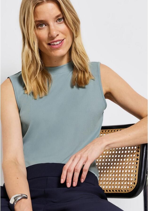 STREET ONE Geribde tanktop met ribstructuur