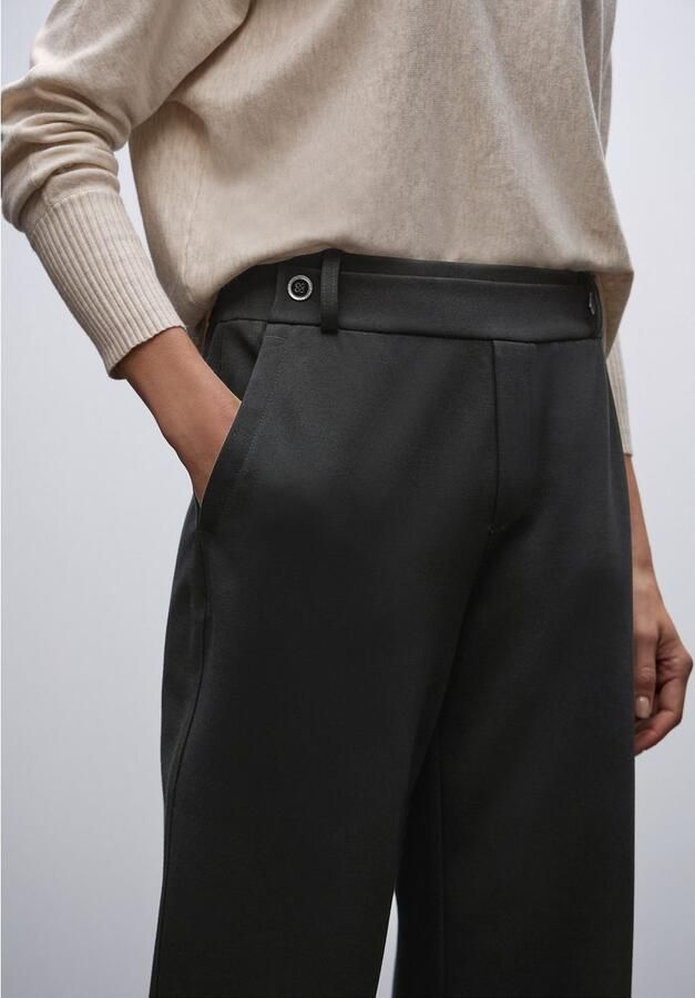 Street One Chino Broek Straight Leg_belt button 379658