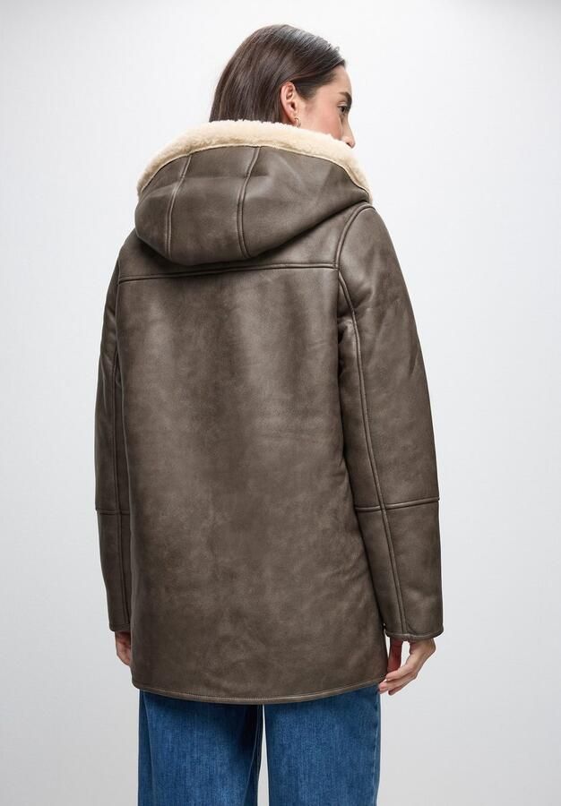 STREET ONE Imitatieleren jack in lederlook en met fake fur details - Foto 5