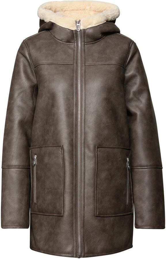 STREET ONE Imitatieleren jack in lederlook en met fake fur details - Foto 6