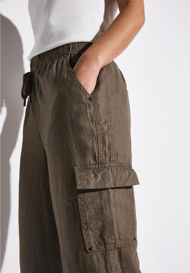 STREET ONE Linnen broek Style Bonny Zomerbroek in cargo-look