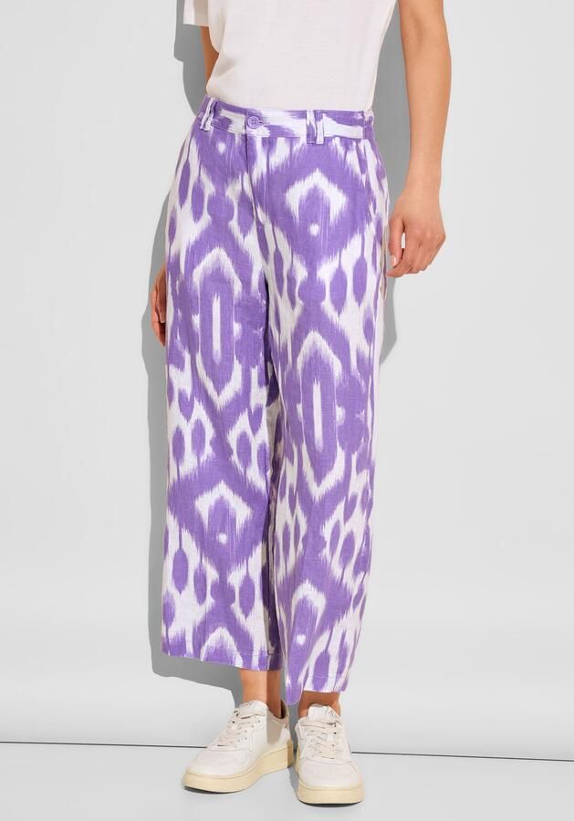 STREET ONE Linnen broek Zomerbroek met ikat-motief - Foto 6