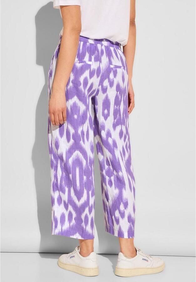 STREET ONE Linnen broek Zomerbroek met ikat-motief - Foto 3