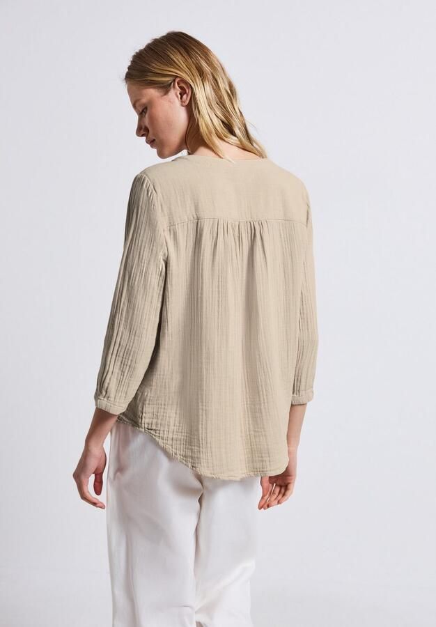 STREET ONE Overhemdblouse 3 4-mouw in mousseline-look - Foto 5