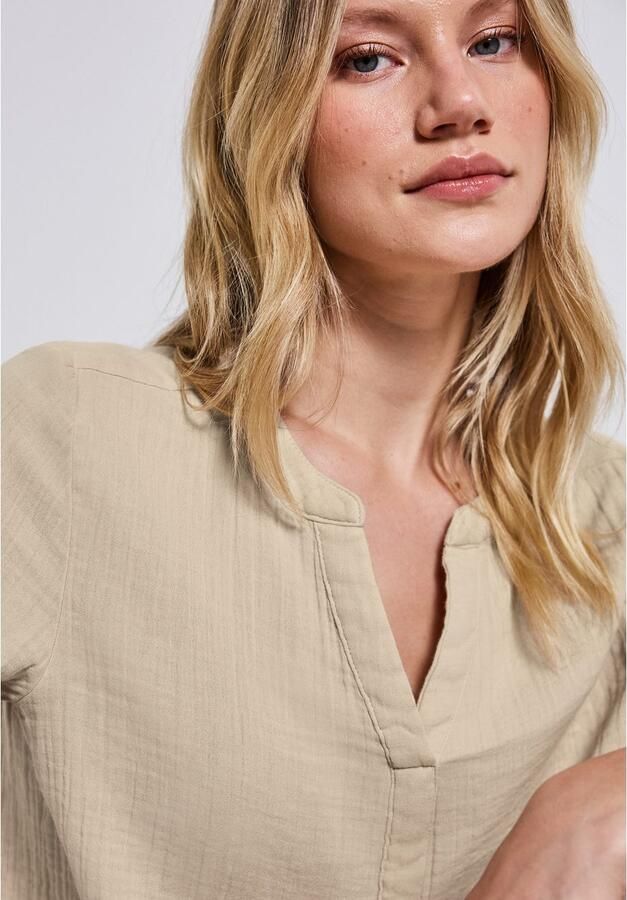 STREET ONE Overhemdblouse 3 4-mouw in mousseline-look - Foto 2