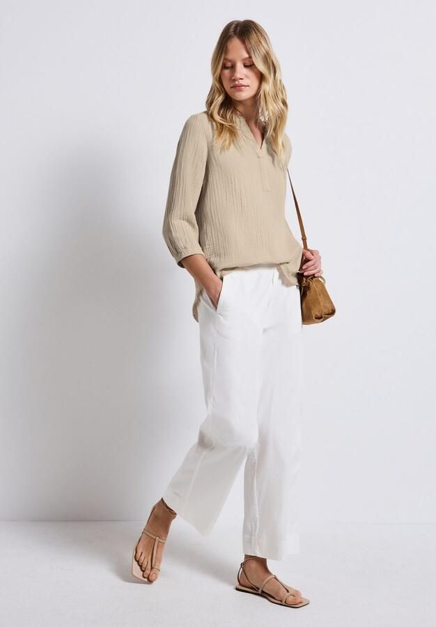 STREET ONE Overhemdblouse 3 4-mouw in mousseline-look - Foto 6