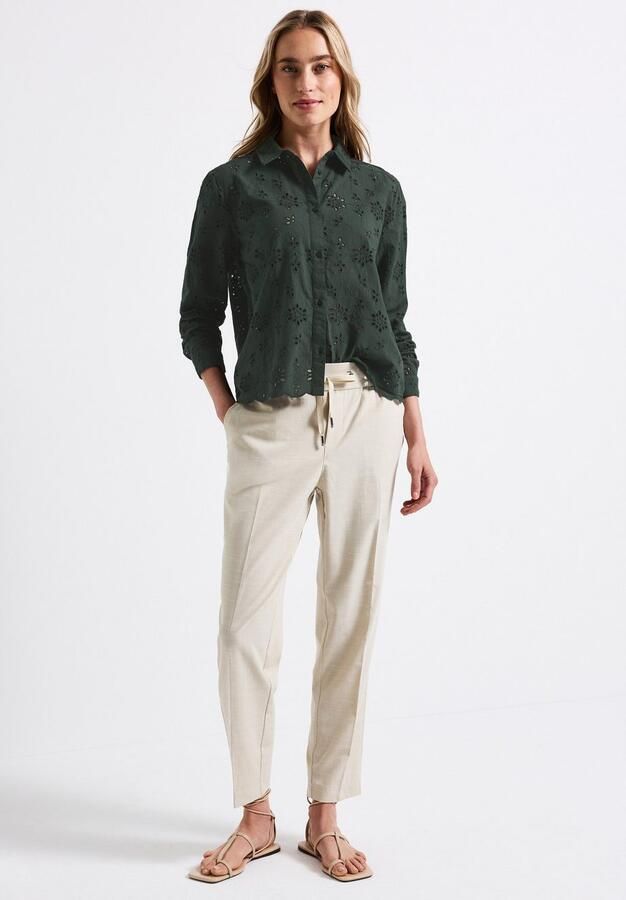 STREET ONE Overhemdblouse met broderie anglaise - Foto 3