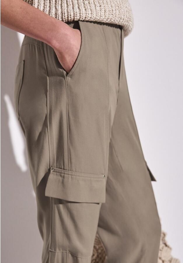 STREET ONE Paperbag-broek in cargo-look