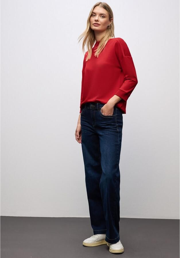 STREET ONE Shirt met 3 4 mouwen Gebreid shirt met boothals - Foto 3