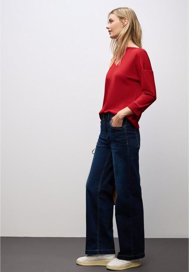 STREET ONE Shirt met 3 4 mouwen Gebreid shirt met boothals - Foto 4