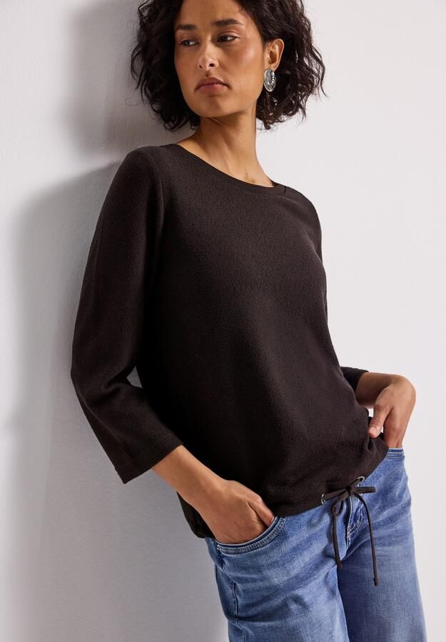 STREET ONE Shirt met 3 4 mouwen in tricot-look kwaliteit - Foto 6