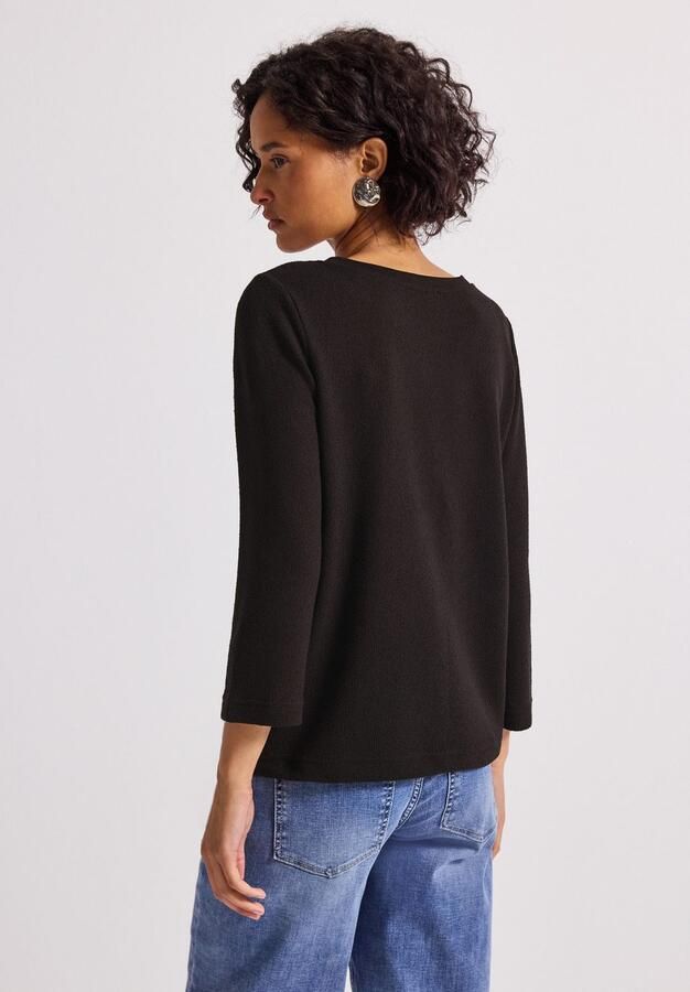 STREET ONE Shirt met 3 4 mouwen in tricot-look kwaliteit - Foto 4