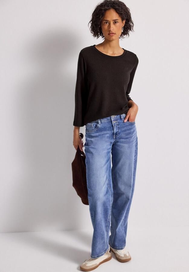 STREET ONE Shirt met 3 4 mouwen in tricot-look kwaliteit - Foto 5