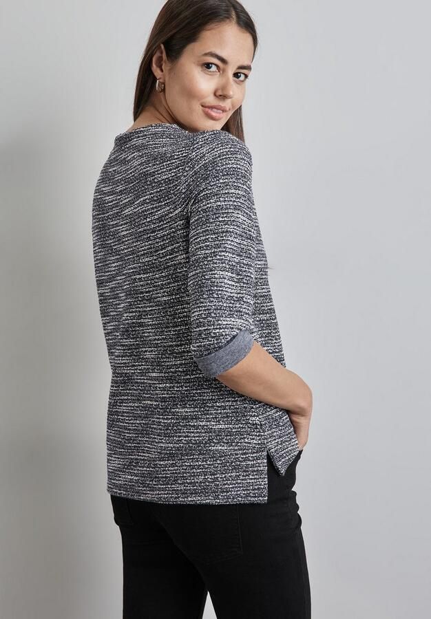 STREET ONE Shirt met 3 4 mouwen met bouclé structuur - Foto 4