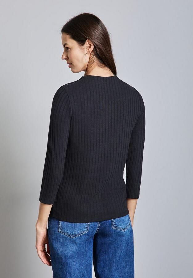 STREET ONE Shirt met 3 4 mouwen met knopen op de schouder - Foto 5