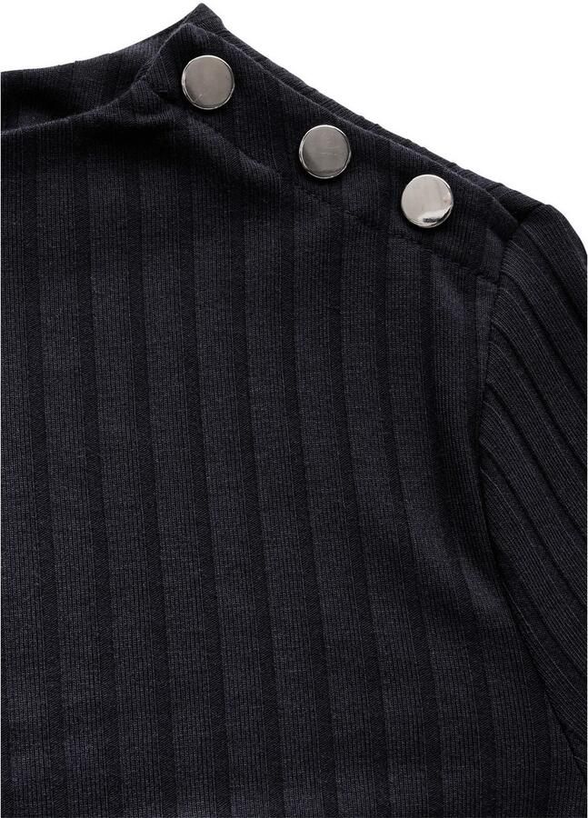 STREET ONE Shirt met 3 4 mouwen met knopen op de schouder - Foto 2