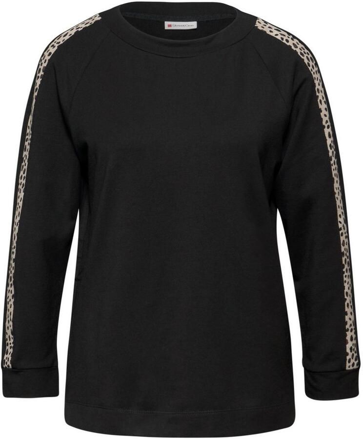 STREET ONE Shirt met 3 4 mouwen met leo-gallonstrepen