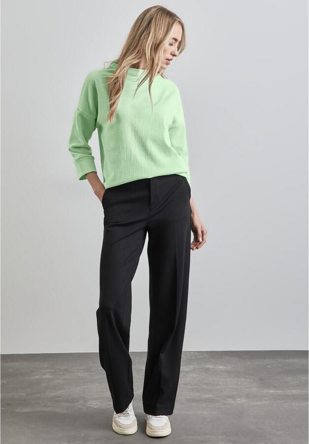 STREET ONE Shirt met 3 4 mouwen met structuur - Foto 2