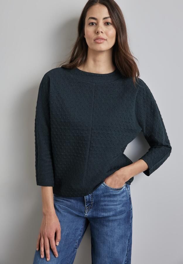 STREET ONE Shirt met 3 4 mouwen met structuurpatroon - Foto 5