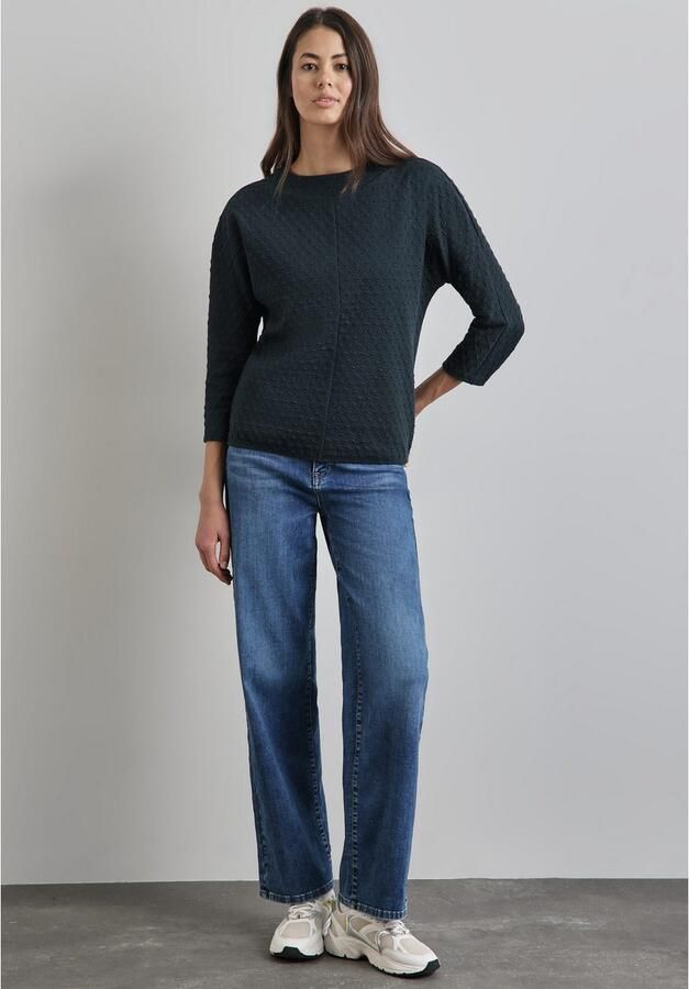 STREET ONE Shirt met 3 4 mouwen met structuurpatroon - Foto 2