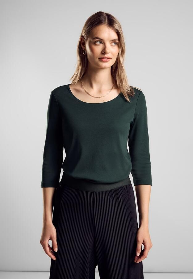 STREET ONE Shirt met 3 4 mouwen Style Pania in basic-stijl met ronde hals - Foto 6