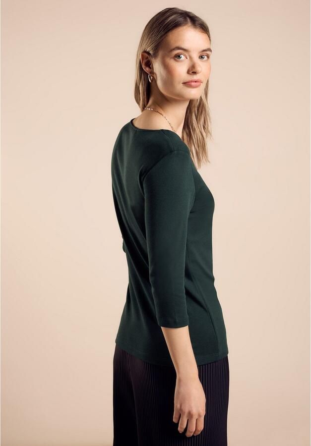 STREET ONE Shirt met 3 4 mouwen Style Pania in basic-stijl met ronde hals - Foto 2