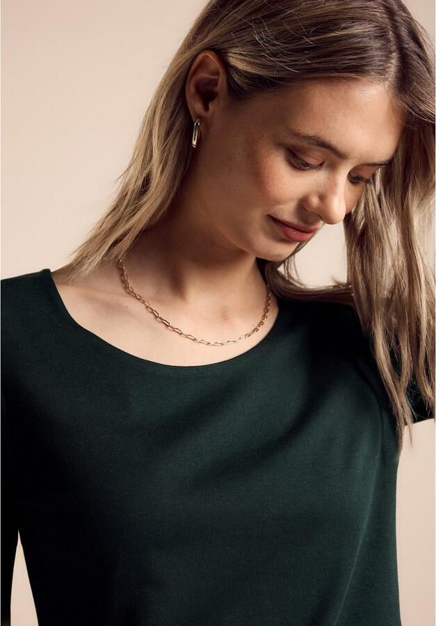 STREET ONE Shirt met 3 4 mouwen Style Pania in basic-stijl met ronde hals - Foto 3