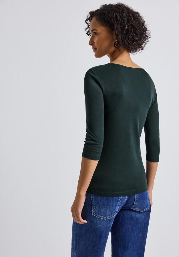 STREET ONE Shirt met 3 4 mouwen Style Pania in basic-stijl met ronde hals - Foto 4