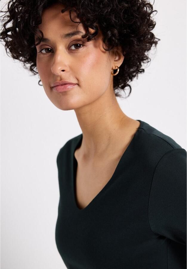 STREET ONE Shirt met korte mouwen Style Palmira met diepe ronde hals - Foto 2