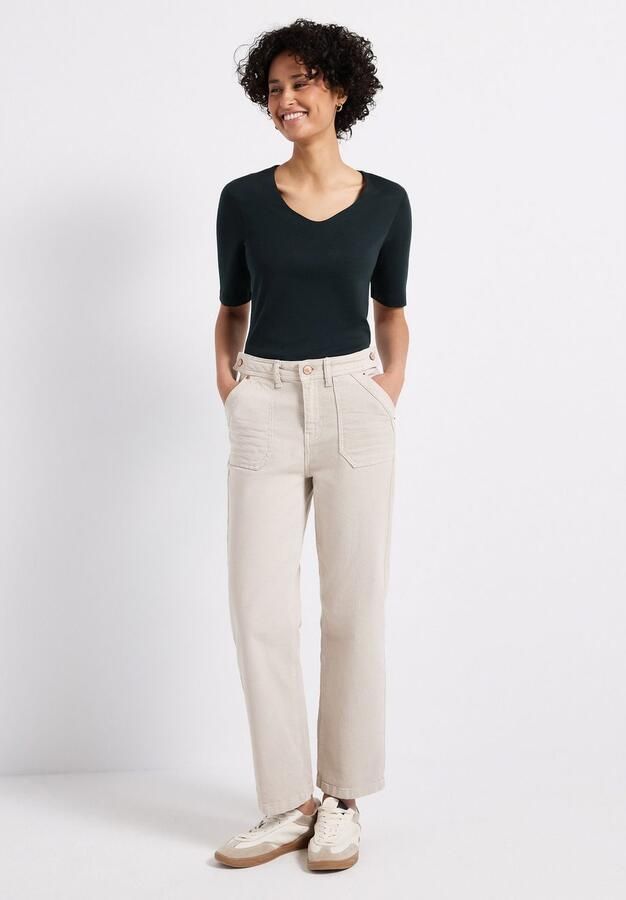 STREET ONE Shirt met korte mouwen Style Palmira met diepe ronde hals - Foto 6