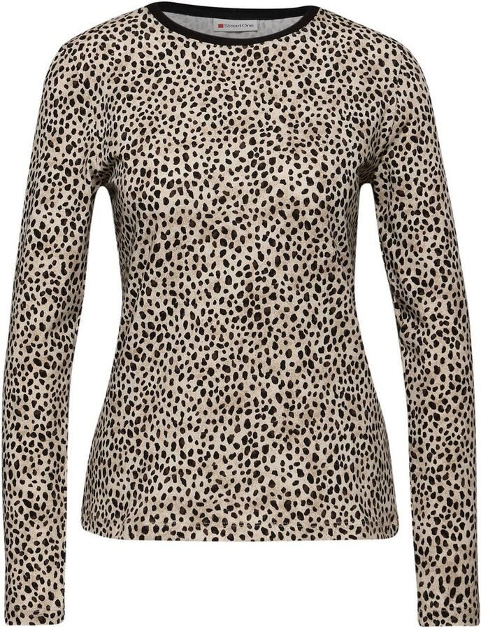STREET ONE Shirt met lange mouwen met animal-print leo-patroon