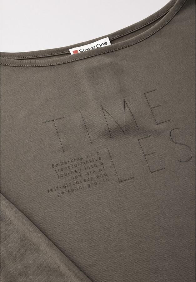 STREET ONE Shirt met lange mouwen met belettering - Foto 4