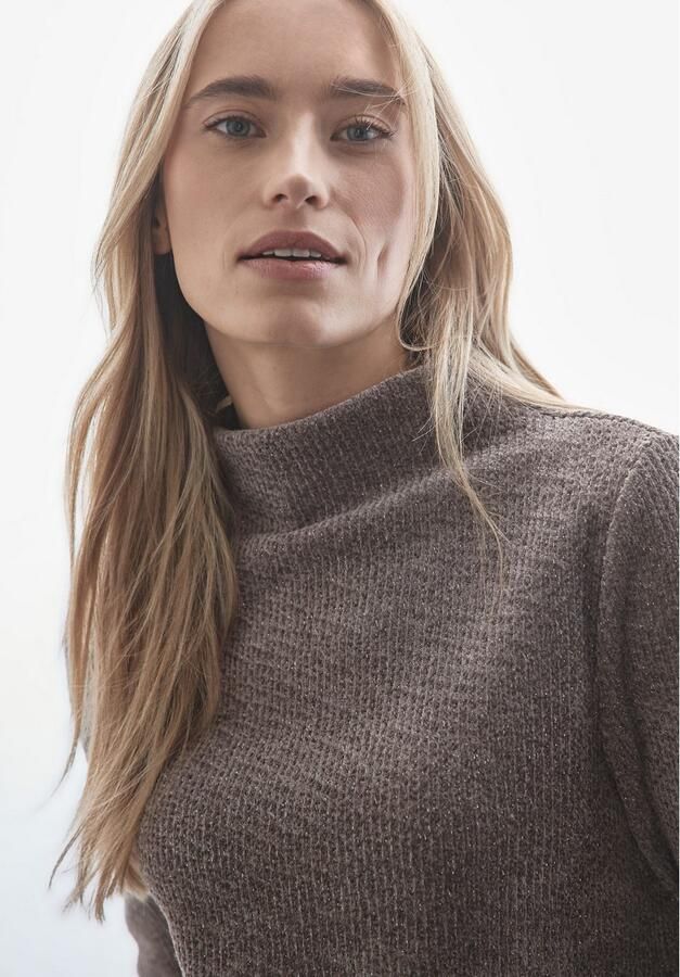 STREET ONE Shirt met lange mouwen met gemetalliseerde vezels - Foto 3