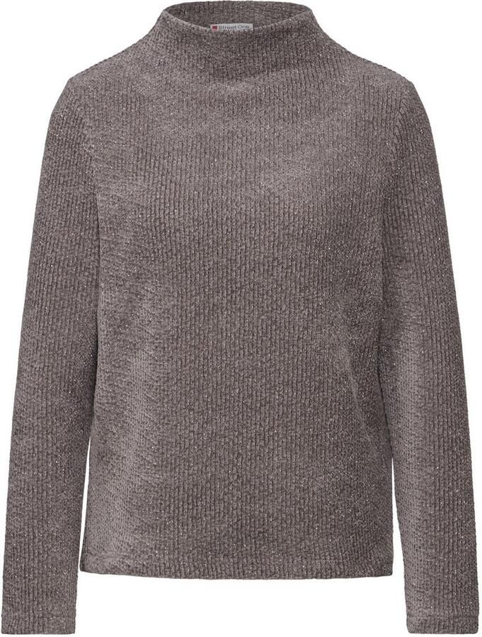 STREET ONE Shirt met lange mouwen met gemetalliseerde vezels
