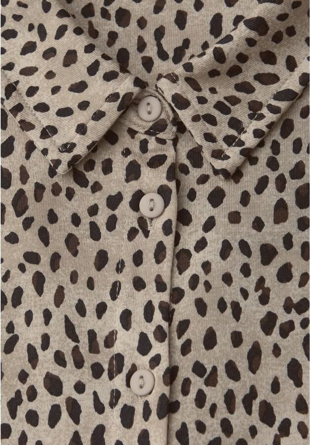 STREET ONE Shirt met lange mouwen met luipaardprint